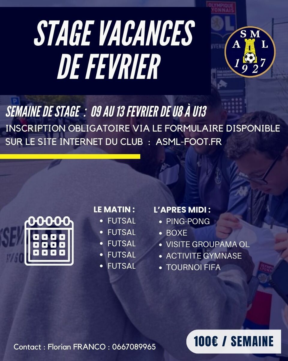 STAGES VACANCES FEVRIER