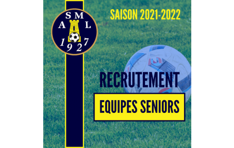 RECRUTEMENT JOUEURS SENIORS - SAISON 2021-/2022