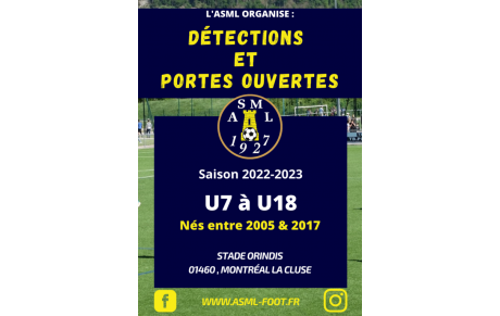 JOURNEES DETECTIONS  ET PORTES OUVERTES 2022-2023