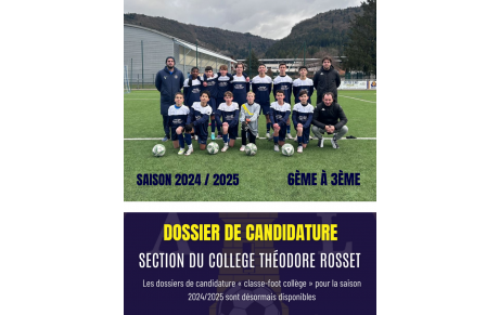 DOSSIER CANDIDATURE SECTION COLLEGE 2024/2025